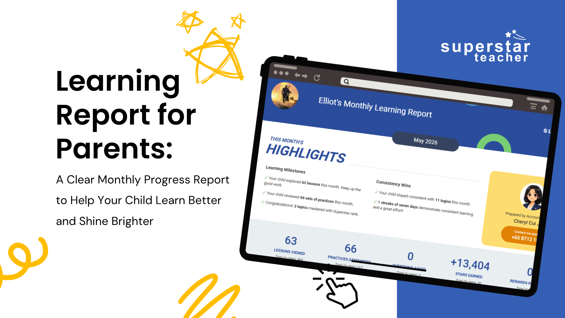 Discover the new monthly learning report for parents, delivered via SMS link. Get a clear progress report with learning milestones, highlights, performance overview, accuracy, exam readiness, trends, and personalised action plans to help your child become a confident learner.